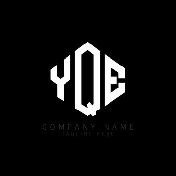 YQE letter logo design with polygon shape. YQE polygon logo monogram. YQE cube logo design. YQE hexagon vector logo template white and black colors. YQE monogram, YQE business and real estate logo. 
