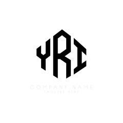 YRI letter logo design with polygon shape. YRI polygon logo monogram. YRI cube logo design. YRI hexagon vector logo template white and black colors. YRI monogram, YRI business and real estate logo. 