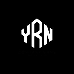 Obraz premium YRN letter logo design with polygon shape. YRN polygon logo monogram. YRN cube logo design. YRN hexagon vector logo template white and black colors. YRN monogram, YRN business and real estate logo. 