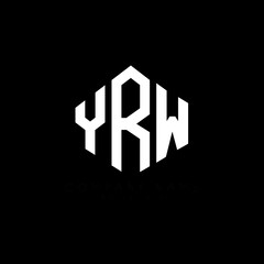 Obraz premium YRW letter logo design with polygon shape. YRW polygon logo monogram. YRW cube logo design. YRW hexagon vector logo template white and black colors. YRW monogram, YRW business and real estate logo. 