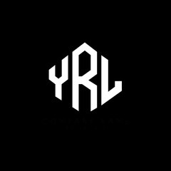 YRL letter logo design with polygon shape. YRL polygon logo monogram. YRL cube logo design. YRL hexagon vector logo template white and black colors. YRL monogram, YRL business and real estate logo. 