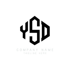 YSD letter logo design with polygon shape. YSD polygon logo monogram. YSD cube logo design. YSD hexagon vector logo template white and black colors. YSD monogram, YSD business and real estate logo. 