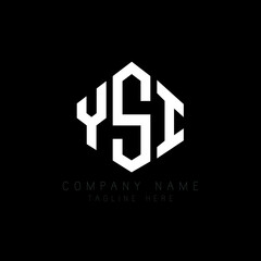 YSI letter logo design with polygon shape. YSI polygon logo monogram. YSI cube logo design. YSI hexagon vector logo template white and black colors. YSI monogram, YSI business and real estate logo. 