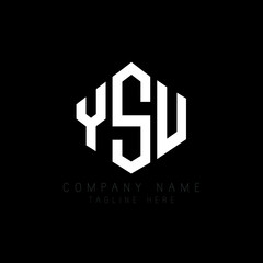 YSU letter logo design with polygon shape. YSU polygon logo monogram. YSU cube logo design. YSU hexagon vector logo template white and black colors. YSU monogram, YSU business and real estate logo. 