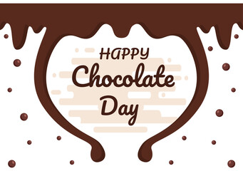 Happy Chocolate Day Celebration Vector Illustration. Suitable For Greeting Cards, Posters and Background