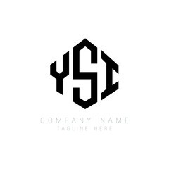 YSI letter logo design with polygon shape. YSI polygon logo monogram. YSI cube logo design. YSI hexagon vector logo template white and black colors. YSI monogram, YSI business and real estate logo. 