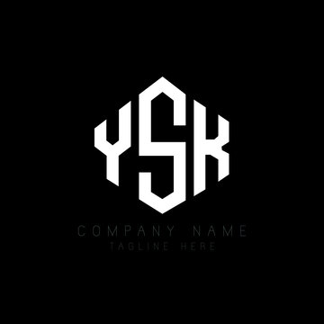 YSK letter logo design with polygon shape. YSK polygon logo monogram. YSK cube logo design. YSK hexagon vector logo template white and black colors. YSK monogram, YSK business and real estate logo. 