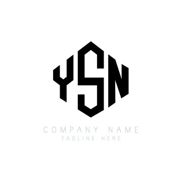 YSN letter logo design with polygon shape. YSN polygon logo monogram. YSN cube logo design. YSN hexagon vector logo template white and black colors. YSN monogram, YSN business and real estate logo. 