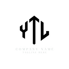 YTL letter logo design with polygon shape. YTL polygon logo monogram. YTL cube logo design. YTL hexagon vector logo template white and black colors. YTL monogram, YTL business and real estate logo. 