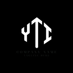 YTI letter logo design with polygon shape. YTI polygon logo monogram. YTI cube logo design. YTI hexagon vector logo template white and black colors. YTI monogram, YTI business and real estate logo. 