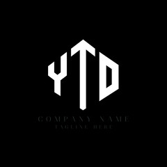 YTO letter logo design with polygon shape. YTO polygon logo monogram. YTO cube logo design. YTO hexagon vector logo template white and black colors. YTO monogram, YTO business and real estate logo. 