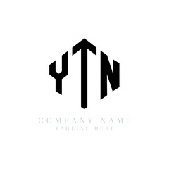 YTN letter logo design with polygon shape. YTN polygon logo monogram. YTN cube logo design. YTN hexagon vector logo template white and black colors. YTN monogram, YTN business and real estate logo. 