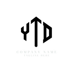 YTD letter logo design with polygon shape. YTD polygon logo monogram. YTD cube logo design. YTD hexagon vector logo template white and black colors. YTD monogram, YTD business and real estate logo. 