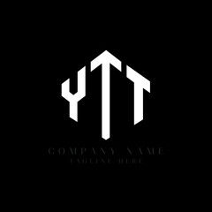 YTT letter logo design with polygon shape. YTT polygon logo monogram. YTT cube logo design. YTT hexagon vector logo template white and black colors. YTT monogram, YTT business and real estate logo. 