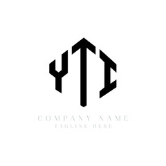 YTI letter logo design with polygon shape. YTI polygon logo monogram. YTI cube logo design. YTI hexagon vector logo template white and black colors. YTI monogram, YTI business and real estate logo. 