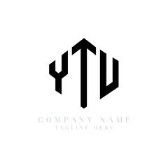 YTU letter logo design with polygon shape. YTU polygon logo monogram. YTU cube logo design. YTU hexagon vector logo template white and black colors. YTU monogram, YTU business and real estate logo. 