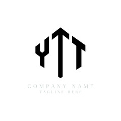 YTT letter logo design with polygon shape. YTT polygon logo monogram. YTT cube logo design. YTT hexagon vector logo template white and black colors. YTT monogram, YTT business and real estate logo. 