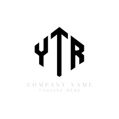 YTR letter logo design with polygon shape. YTR polygon logo monogram. YTR cube logo design. YTR hexagon vector logo template white and black colors. YTR monogram, YTR business and real estate logo. 