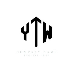 YTW letter logo design with polygon shape. YTW polygon logo monogram. YTW cube logo design. YTW hexagon vector logo template white and black colors. YTW monogram, YTW business and real estate logo. 