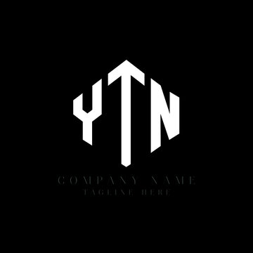 YTN letter logo design with polygon shape. YTN polygon logo monogram. YTN cube logo design. YTN hexagon vector logo template white and black colors. YTN monogram, YTN business and real estate logo. 