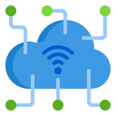 Cloud network flat style icon