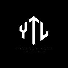 YTL letter logo design with polygon shape. YTL polygon logo monogram. YTL cube logo design. YTL hexagon vector logo template white and black colors. YTL monogram, YTL business and real estate logo. 