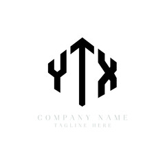 YTX letter logo design with polygon shape. YTX polygon logo monogram. YTX cube logo design. YTX hexagon vector logo template white and black colors. YTX monogram, YTX business and real estate logo. 