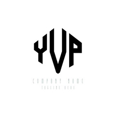 YVP letter logo design with polygon shape. YVP polygon logo monogram. YVP cube logo design. YVP hexagon vector logo template white and black colors. YVP monogram, YVP business and real estate logo. 