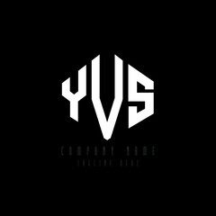 YVS letter logo design with polygon shape. YVS polygon logo monogram. YVS cube logo design. YVS hexagon vector logo template white and black colors. YVS monogram, YVS business and real estate logo. 