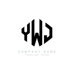 YWJ letter logo design with polygon shape. YWJ polygon logo monogram. YWJ cube logo design. YWJ hexagon vector logo template white and black colors. YWJ monogram, YWJ business and real estate logo. 