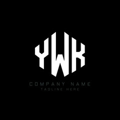 YWK letter logo design with polygon shape. YWK polygon logo monogram. YWK cube logo design. YWK hexagon vector logo template white and black colors. YWK monogram, YWK business and real estate logo. 