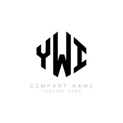 YWI letter logo design with polygon shape. YWI polygon logo monogram. YWI cube logo design. YWI hexagon vector logo template white and black colors. YWI monogram, YWI business and real estate logo. 