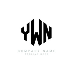 YWN letter logo design with polygon shape. YWN polygon logo monogram. YWN cube logo design. YWN hexagon vector logo template white and black colors. YWN monogram, YWN business and real estate logo. 