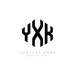 YXK letter logo design with polygon shape. YXK polygon logo monogram. YXK cube logo design. YXK hexagon vector logo template white and black colors. YXK monogram, YXK business and real estate logo. 