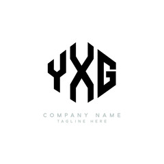 YXG letter logo design with polygon shape. YXG polygon logo monogram. YXG cube logo design. YXG hexagon vector logo template white and black colors. YXG monogram, YXG business and real estate logo. 