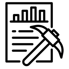 Data mining outline style icon