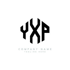 YXP letter logo design with polygon shape. YXP polygon logo monogram. YXP cube logo design. YXP hexagon vector logo template white and black colors. YXP monogram, YXP business and real estate logo. 