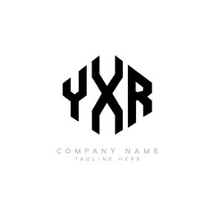 YXR letter logo design with polygon shape. YXR polygon logo monogram. YXR cube logo design. YXR hexagon vector logo template white and black colors. YXR monogram, YXR business and real estate logo. 