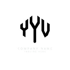 YYV letter logo design with polygon shape. YYV polygon logo monogram. YYV cube logo design. YYV hexagon vector logo template white and black colors. YYV monogram, YYV business and real estate logo. 