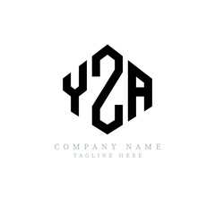 YZA letter logo design with polygon shape. YZA polygon logo monogram. YZA cube logo design. YZA hexagon vector logo template white and black colors. YZA monogram, YZA business and real estate logo. 