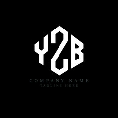 YZB letter logo design with polygon shape. YZB polygon logo monogram. YZB cube logo design. YZB hexagon vector logo template white and black colors. YZB monogram, YZB business and real estate logo. 