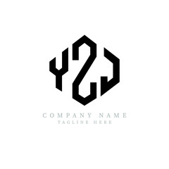 YZJ letter logo design with polygon shape. YZJ polygon logo monogram. YZJ cube logo design. YZJ hexagon vector logo template white and black colors. YZJ monogram, YZJ business and real estate logo. 
