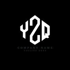 YZQ letter logo design with polygon shape. YZQ polygon logo monogram. YZQ cube logo design. YZQ hexagon vector logo template white and black colors. YZQ monogram, YZQ business and real estate logo.  