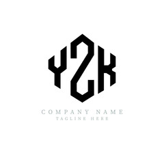YZK letter logo design with polygon shape. YZK polygon logo monogram. YZK cube logo design. YZK hexagon vector logo template white and black colors. YZK monogram, YZK business and real estate logo.  