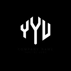 Fototapeta na wymiar YYU letter logo design with polygon shape. YYU polygon logo monogram. YYU cube logo design. YYU hexagon vector logo template white and black colors. YYU monogram, YYU business and real estate logo. 