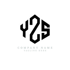 YZS letter logo design with polygon shape. YZS polygon logo monogram. YZS cube logo design. YZS hexagon vector logo template white and black colors. YZS monogram, YZS business and real estate logo. 