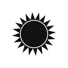 Sun icon, graphic design template, vector illustration