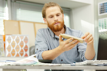 a male designer at office