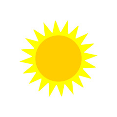 Sun icon, graphic design template, vector illustration