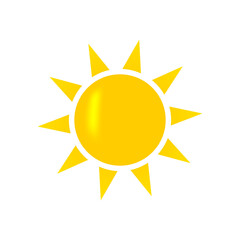 Sun icon, graphic design template, vector illustration